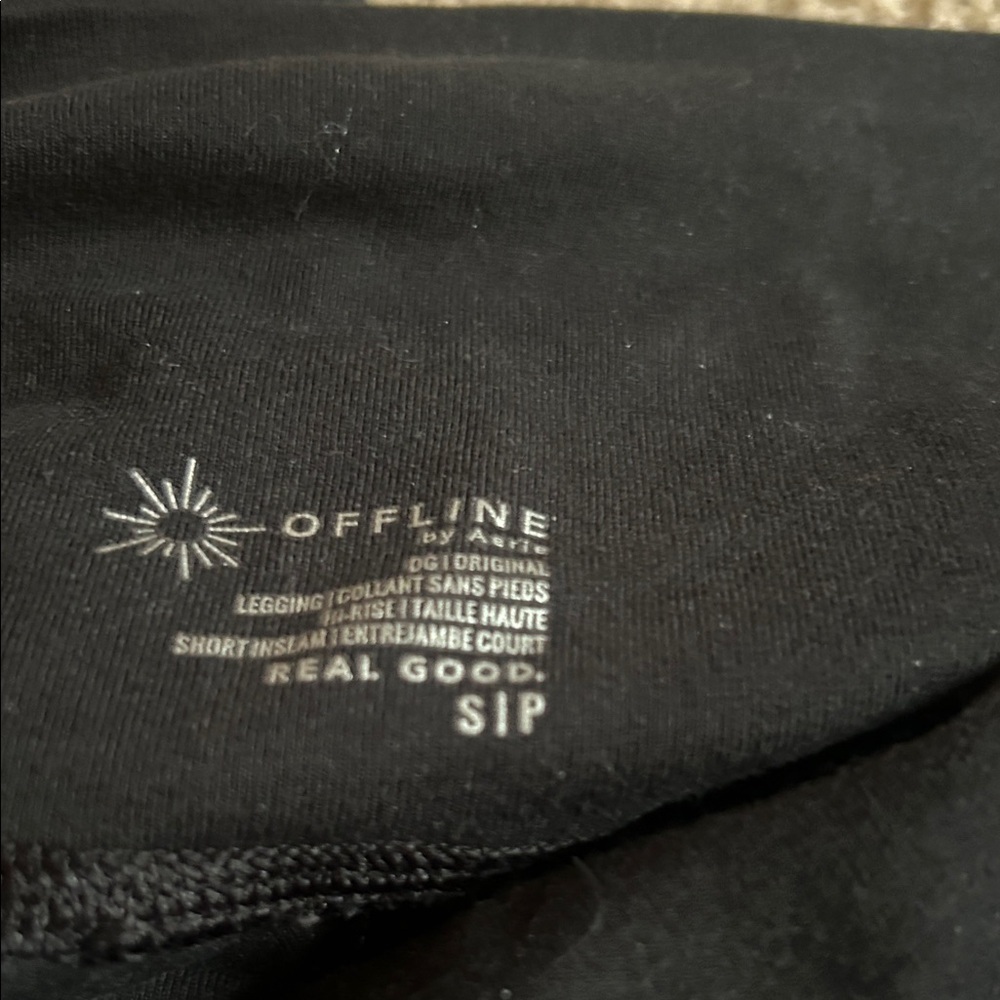 Aerie OFFLINE Black Leggings Size S – Soft Workout Yoga Pants - Picture 3 of 5